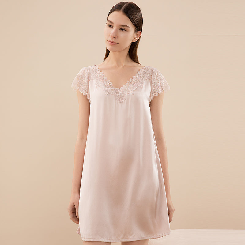 
                  
                    Heavy Weight Contrast Silk Night Dress
                  
                