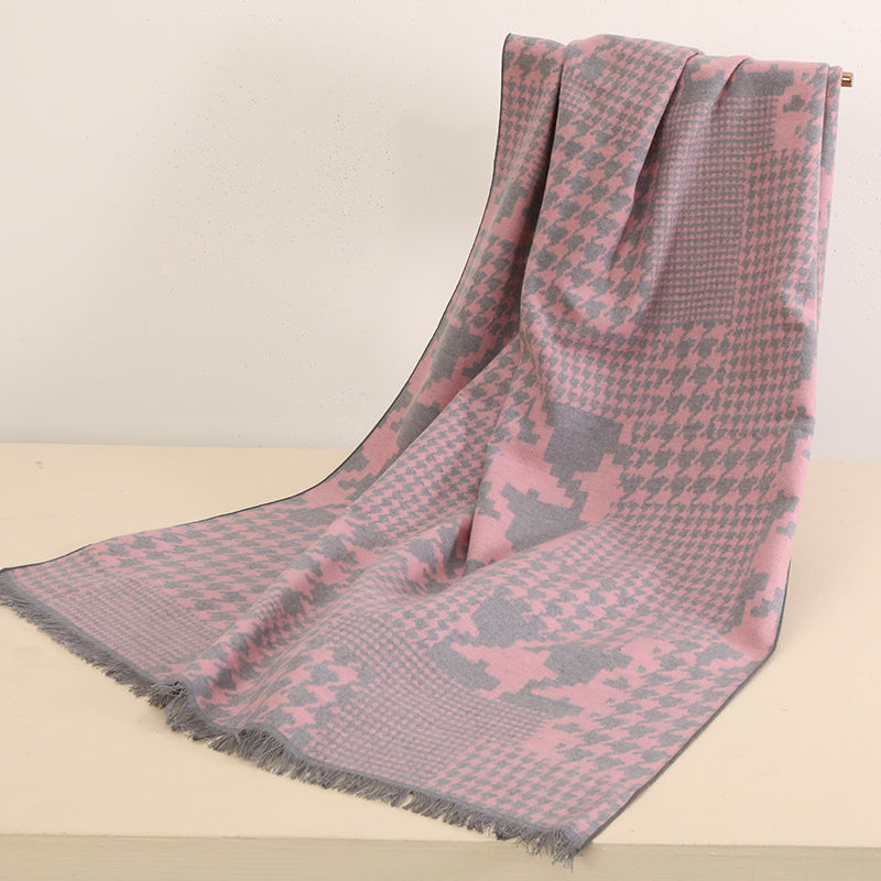 Silk Suede Jacquard Scarf