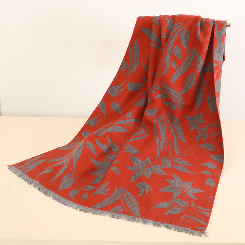 Silk Suede Jacquard Scarf