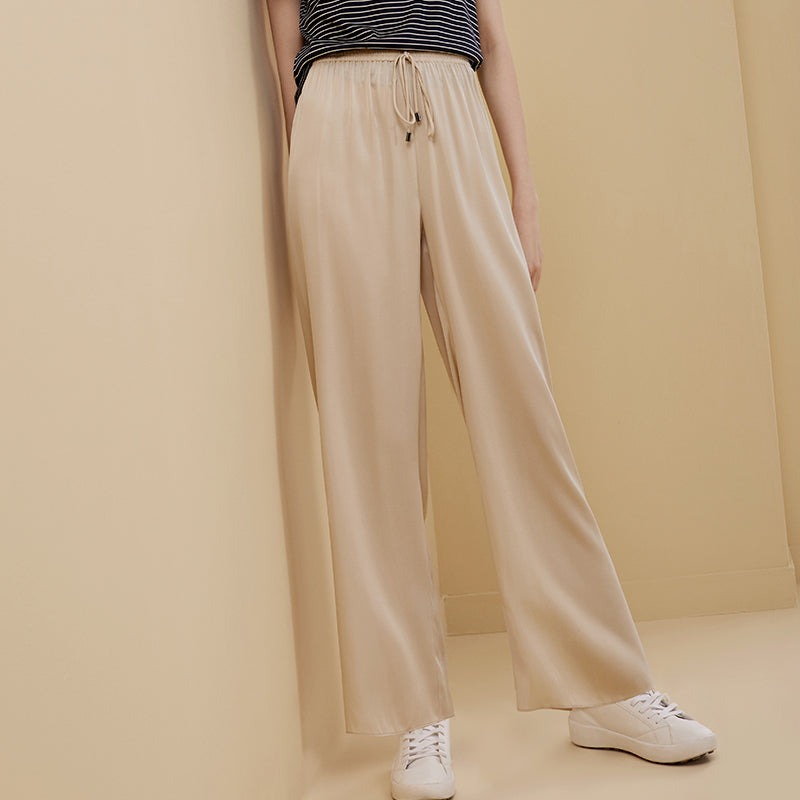 Heavy Weight Silk Straight Pants