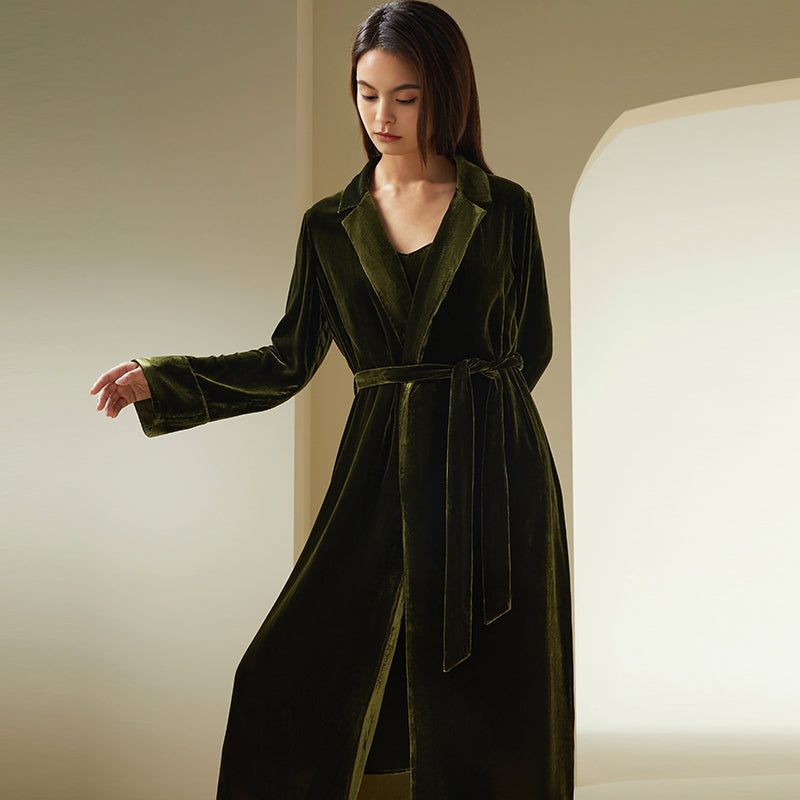 
                  
                    Suede Silk Nightgown (With Belt)
                  
                