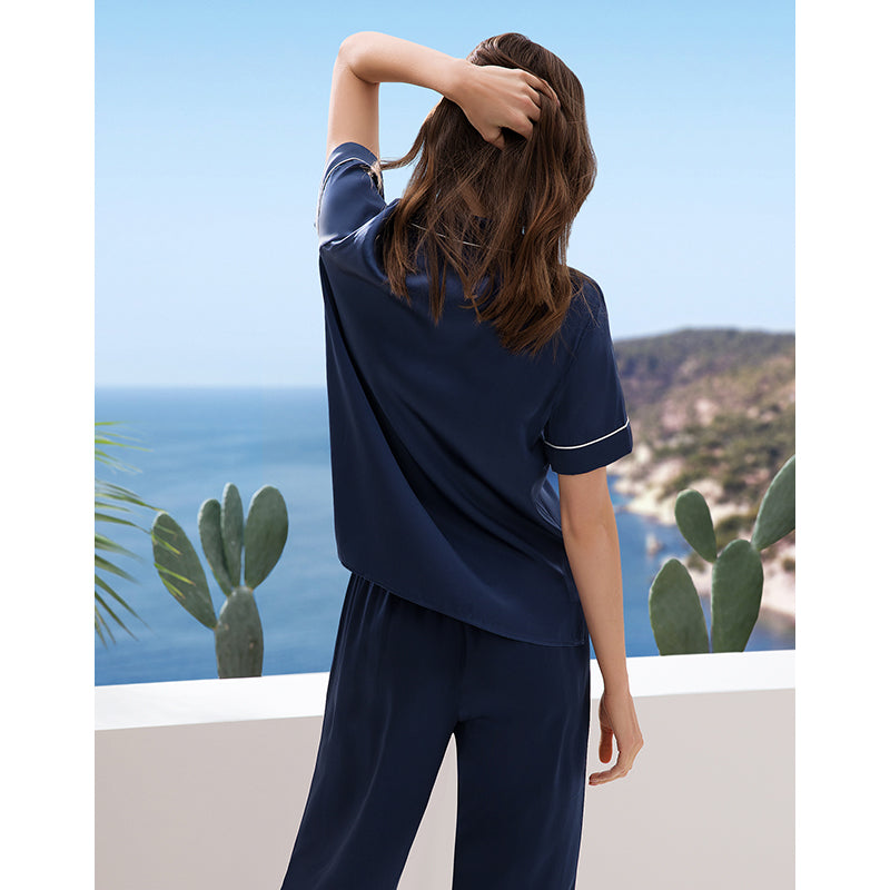 
                  
                    Plain Silk Short Pajama Set
                  
                