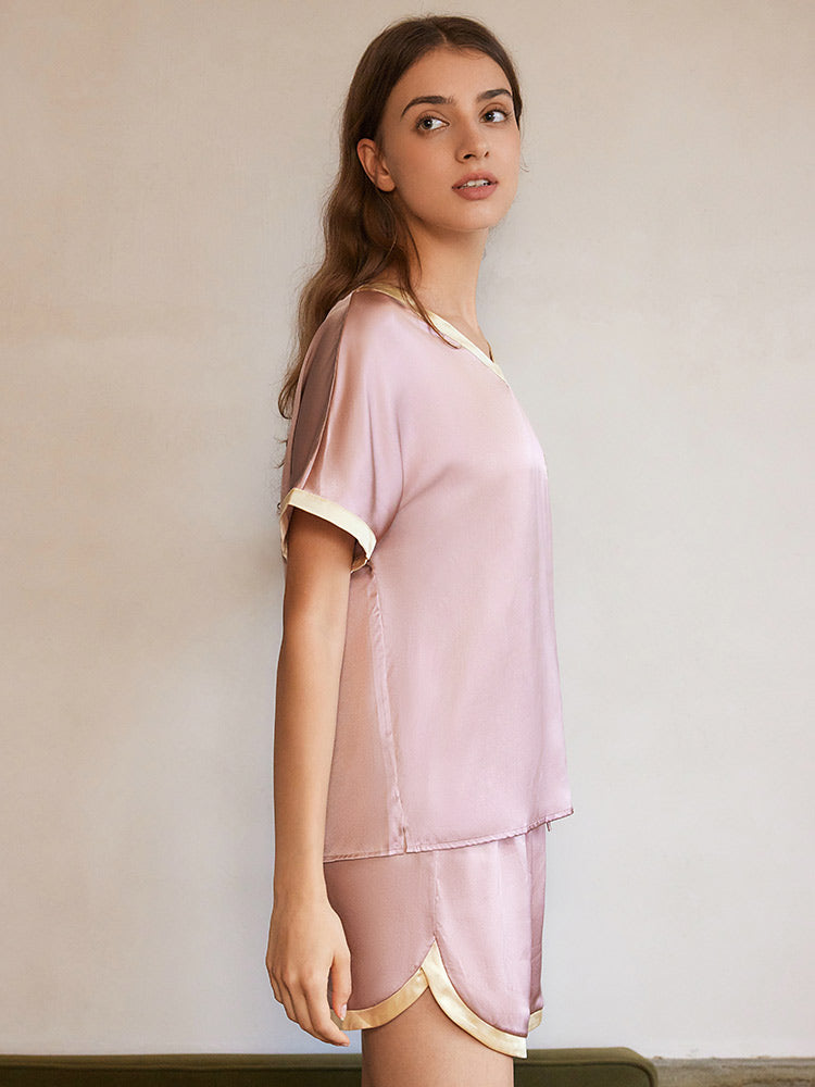 
                  
                    Silk Short Sleeve  Pajama Set
                  
                