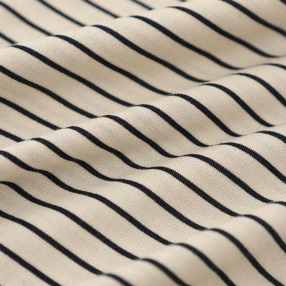 Silk Stripe Short Sleeve Night Dress